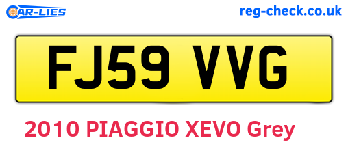 FJ59VVG are the vehicle registration plates.
