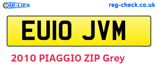 EU10JVM are the vehicle registration plates.