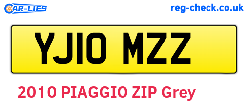 YJ10MZZ are the vehicle registration plates.