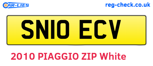 SN10ECV are the vehicle registration plates.