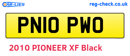 PN10PWO are the vehicle registration plates.