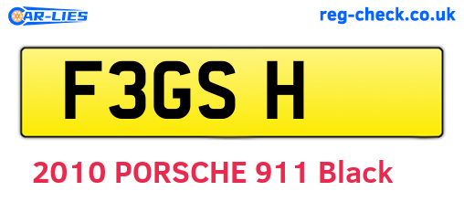 F3GSH are the vehicle registration plates.