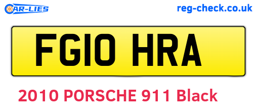 FG10HRA are the vehicle registration plates.