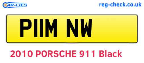 P11MNW are the vehicle registration plates.