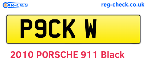 P9CKW are the vehicle registration plates.