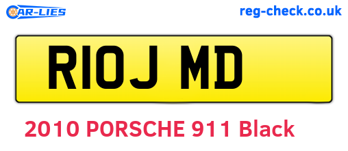 R10JMD are the vehicle registration plates.