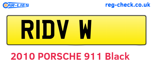R1DVW are the vehicle registration plates.