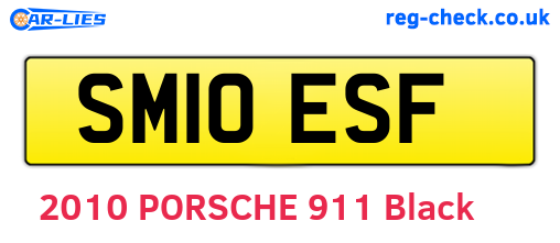 SM10ESF are the vehicle registration plates.