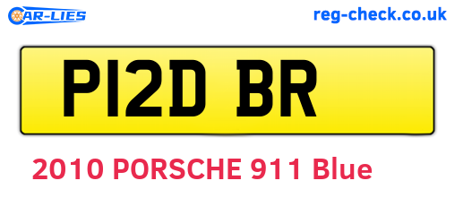 P12DBR are the vehicle registration plates.