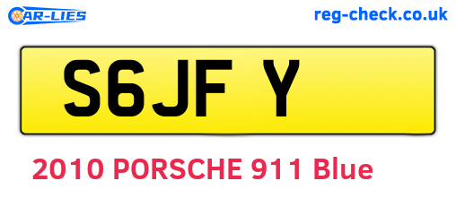 S6JFY are the vehicle registration plates.