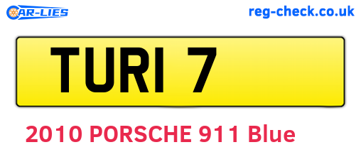 TUR17 are the vehicle registration plates.