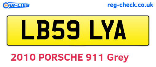 LB59LYA are the vehicle registration plates.