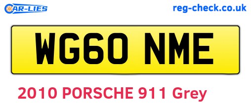 WG60NME are the vehicle registration plates.