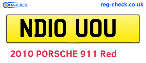 ND10UOU are the vehicle registration plates.