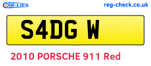 S4DGW are the vehicle registration plates.