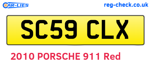 SC59CLX are the vehicle registration plates.