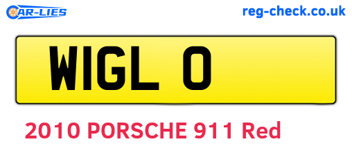 W1GLO are the vehicle registration plates.