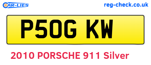P50GKW are the vehicle registration plates.