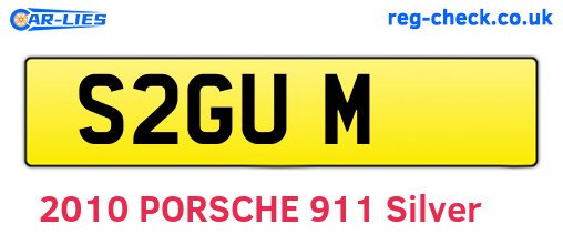 S2GUM are the vehicle registration plates.