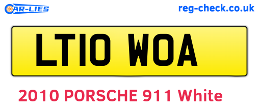 LT10WOA are the vehicle registration plates.
