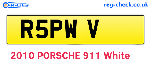 R5PWV are the vehicle registration plates.