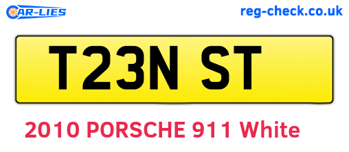 T23NST are the vehicle registration plates.