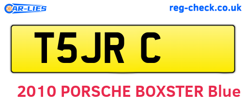 T5JRC are the vehicle registration plates.