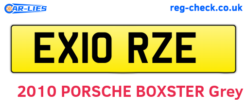 EX10RZE are the vehicle registration plates.