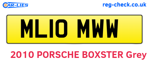 ML10MWW are the vehicle registration plates.