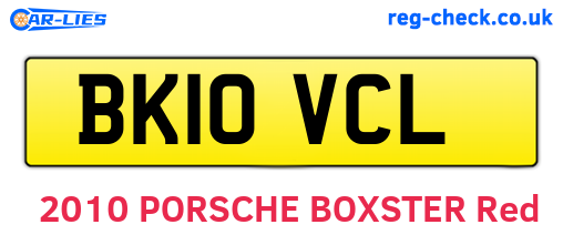 BK10VCL are the vehicle registration plates.