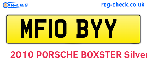MF10BYY are the vehicle registration plates.