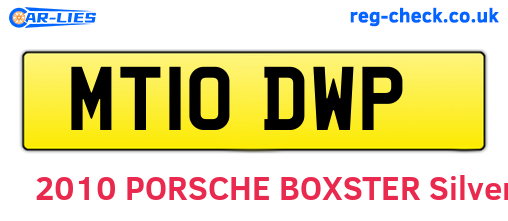 MT10DWP are the vehicle registration plates.