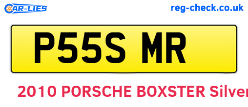 P55SMR are the vehicle registration plates.