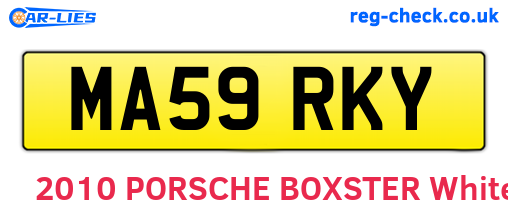 MA59RKY are the vehicle registration plates.
