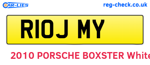 R10JMY are the vehicle registration plates.