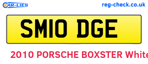 SM10DGE are the vehicle registration plates.