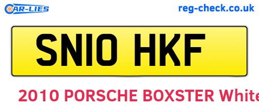 SN10HKF are the vehicle registration plates.
