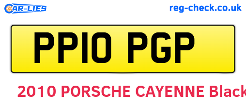 PP10PGP are the vehicle registration plates.