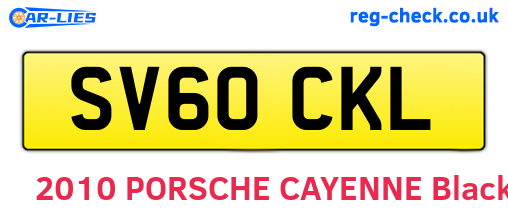SV60CKL are the vehicle registration plates.