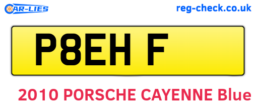 P8EHF are the vehicle registration plates.