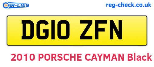 DG10ZFN are the vehicle registration plates.