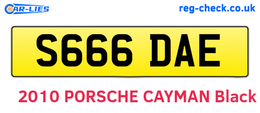 S666DAE are the vehicle registration plates.