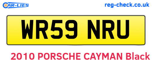 WR59NRU are the vehicle registration plates.