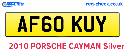 AF60KUY are the vehicle registration plates.