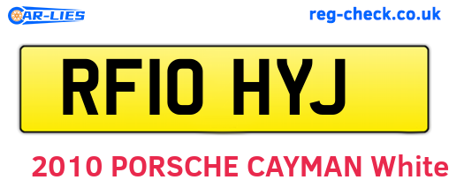 RF10HYJ are the vehicle registration plates.