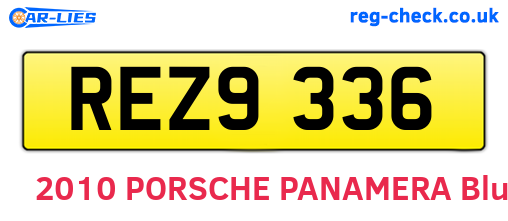 REZ9336 are the vehicle registration plates.