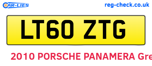 LT60ZTG are the vehicle registration plates.