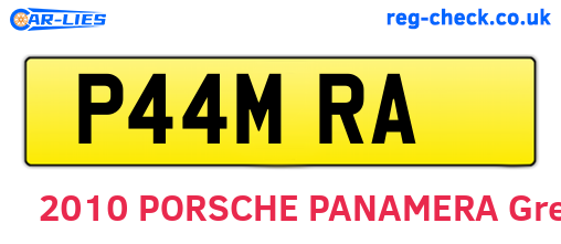 P44MRA are the vehicle registration plates.
