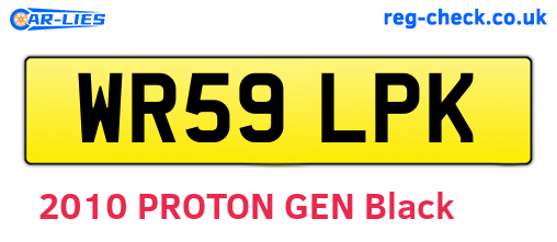 WR59LPK are the vehicle registration plates.