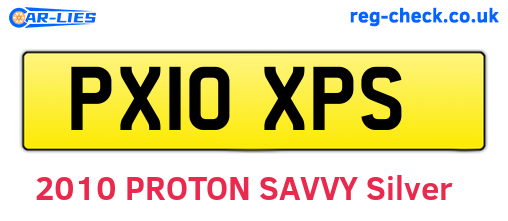 PX10XPS are the vehicle registration plates.